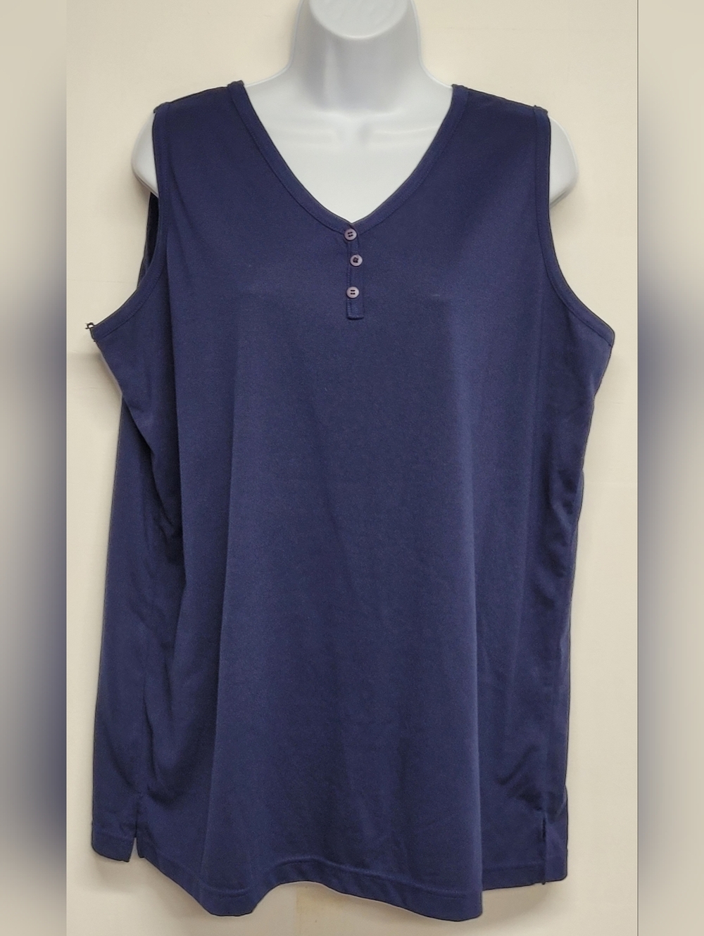 Separate Issue 20W Tank Top Henley Navy Blue